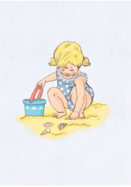 Belle & Boo ansichtkaart  Collecting Shells