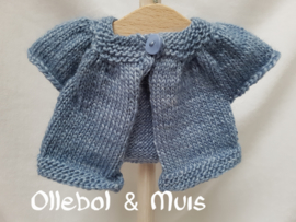 Hand knitted cardigan / little kina for Waldorf style doll 12-15" inch.