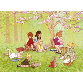 Postkarte Belle & Boo Reading Group