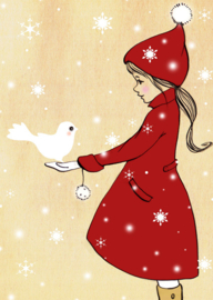 Belle & Boo ansichtkaart Elle Snow Dove