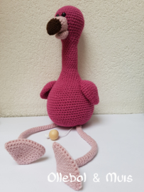 Custom order Flamingo met muziekdoosje