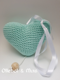 Muziekdoosje hart mint groen