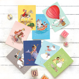 Belle & Boo postcard Balloon adventure