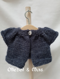 Hand knitted cardigan / little kina for Waldorf style doll 12-15" inch.