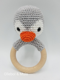 Rattle / teether light grey