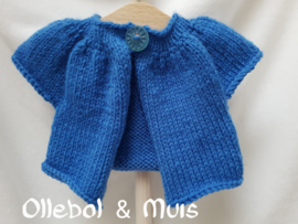 Hand knitted cardigan / little kina for Waldorf style doll 15" - 18" inch. 