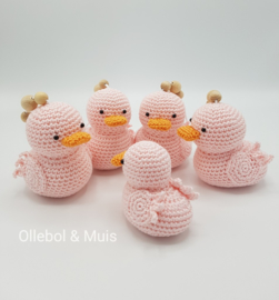 Muziekmobiel Ollebol & Muis met roze eendjes