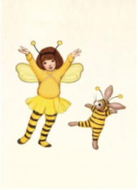Belle & Boo postcard Bumble Bee Friend
