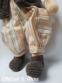 Dungerees, kina and boots waldorf doll 14 inch