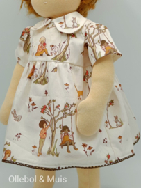 Poppenjas en poppenjurk 35-42 cm pop