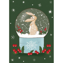 Ansichtkaart Belle & Boo Snowglobe Bunny