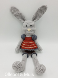 Crochet bunny earth tones