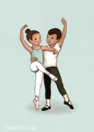 Belle & Boo Postkarte Ballet couple