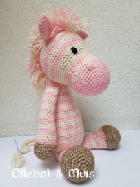 Crochet pink zebra