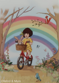 Postkarte Belle & Boo Rainbow Ride