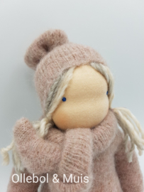 Waldorf style cuddle doll mohair