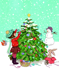 Belle & Boo ansichtkaart Very Merry Chrismas