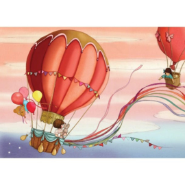 Belle & Boo postcard Balloon magic
