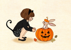 Belle & Boo ansichtkaart Halloween Friends