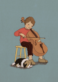 Belle & Boo ansichtkaart Cello
