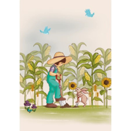Belle & Boo postcard Harvesting