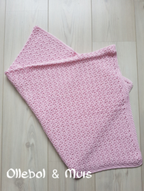 Gehaakte deken licht roze