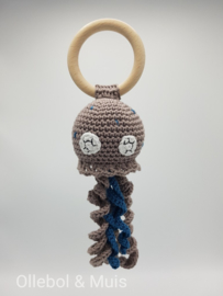 Rattle / teether jellyfish clay