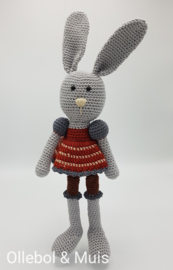 Crochet bunny earth tones