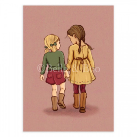 Belle & Boo postcard Never let Go