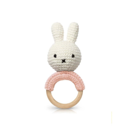 Miffy teether / rattle soft roze