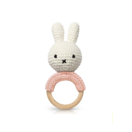 Strickmiffy weiches rosa Beißring / Rassel