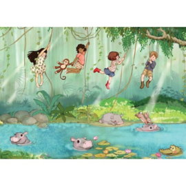 Ansichtkaart Belle & Boo Hippo Lake