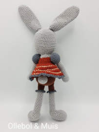 Crochet bunny earth tones