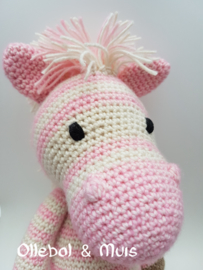 Crochet pink zebra