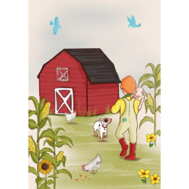 Belle & Boo postcard Family Farm