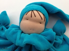 Vlinderpopje aqua blauw