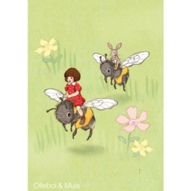 Belle & Boo postcard Bee adventure