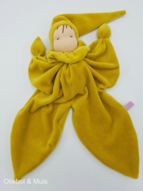 Butterfly doll ochre / mustard yellow