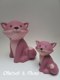 Mini money box Fox Cesar framboise