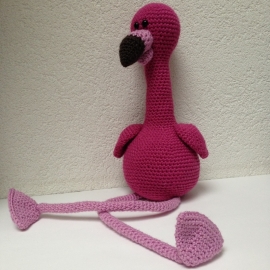 Crochet flamingo