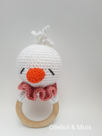 Rattle / teether white duckling