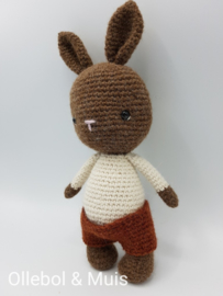 Crocheted rabbit white sweater