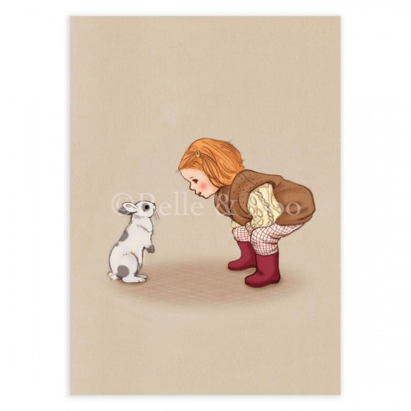 Belle & Boo Postkarte Hello Bunny