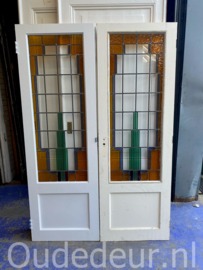 nr. e781 set glas in lood deuren