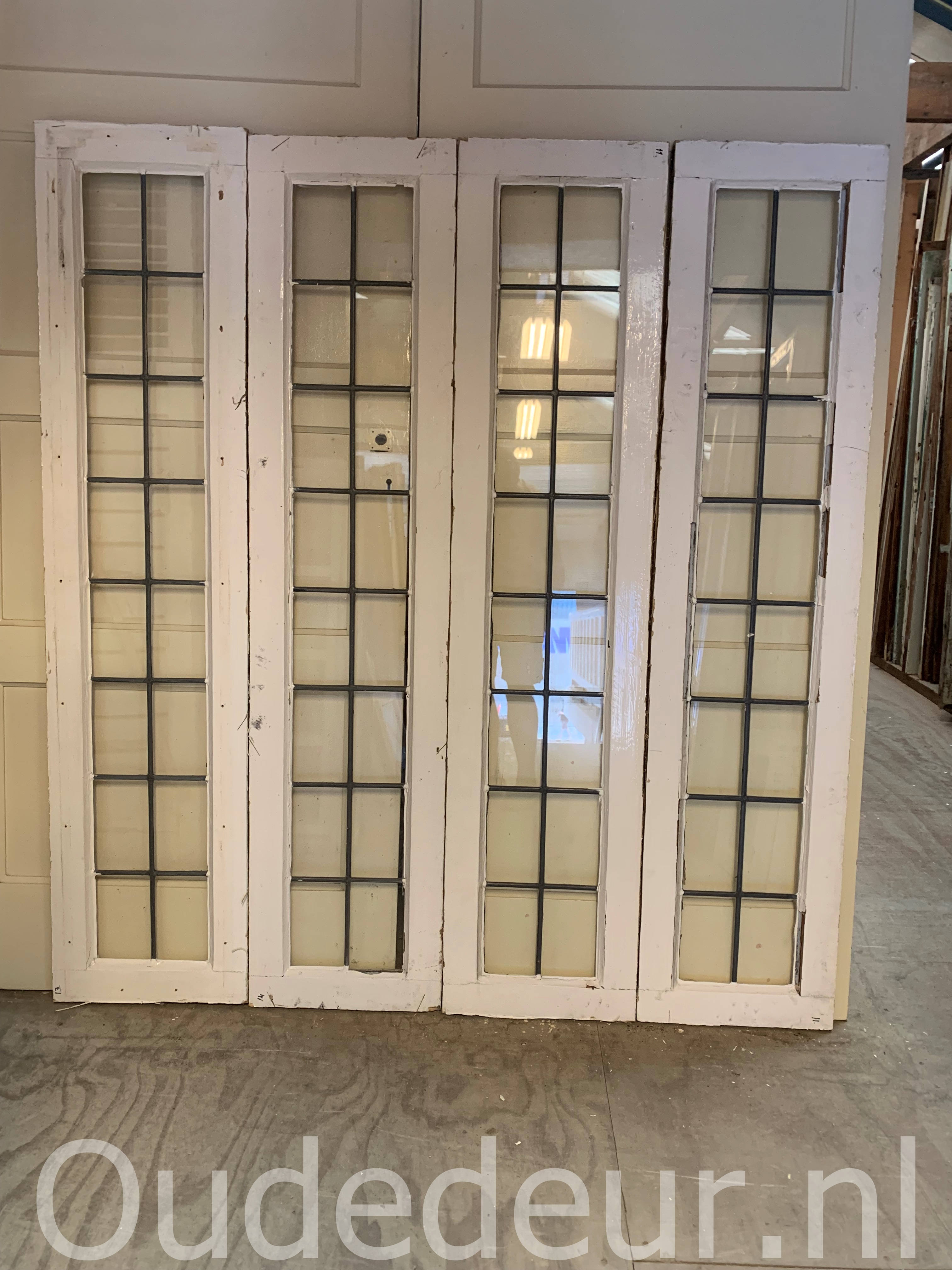 nr. r725 4x glas in lood raam blank