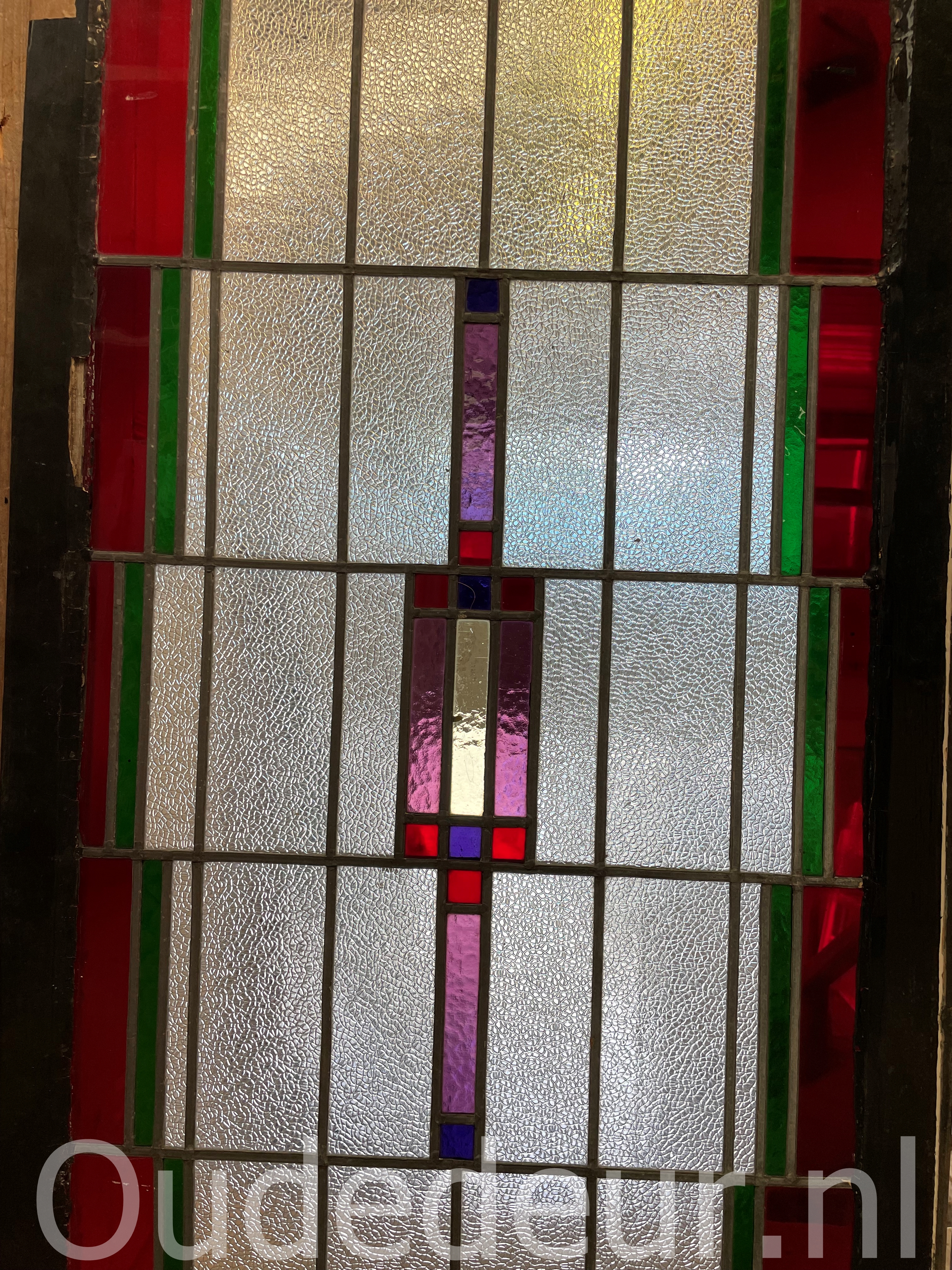 nr. r673 2 glas in lood ramen rood