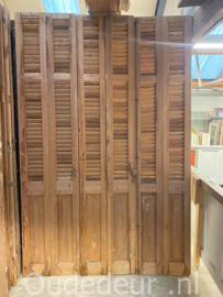 nr. L900 serie van 4 geloogde oude louvre deuren