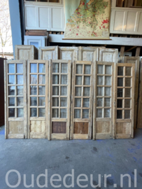 nr. 1953 6x oude geloogde glasdeur