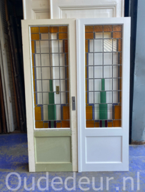 nr. e781 set glas in lood deuren
