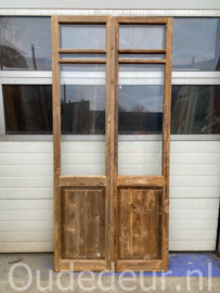 nr. set300 set geloogde antieke glasdeuren